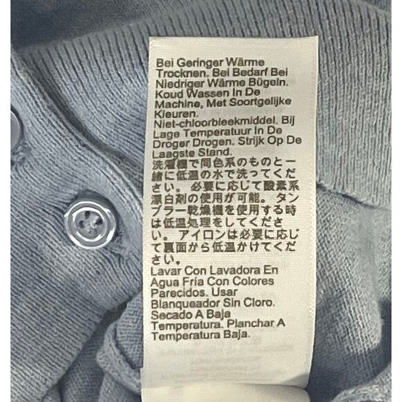 J.Crew Baby Blue Lightweight Overlay Button Down Sweater Reg Size S - Picture 5 of 7